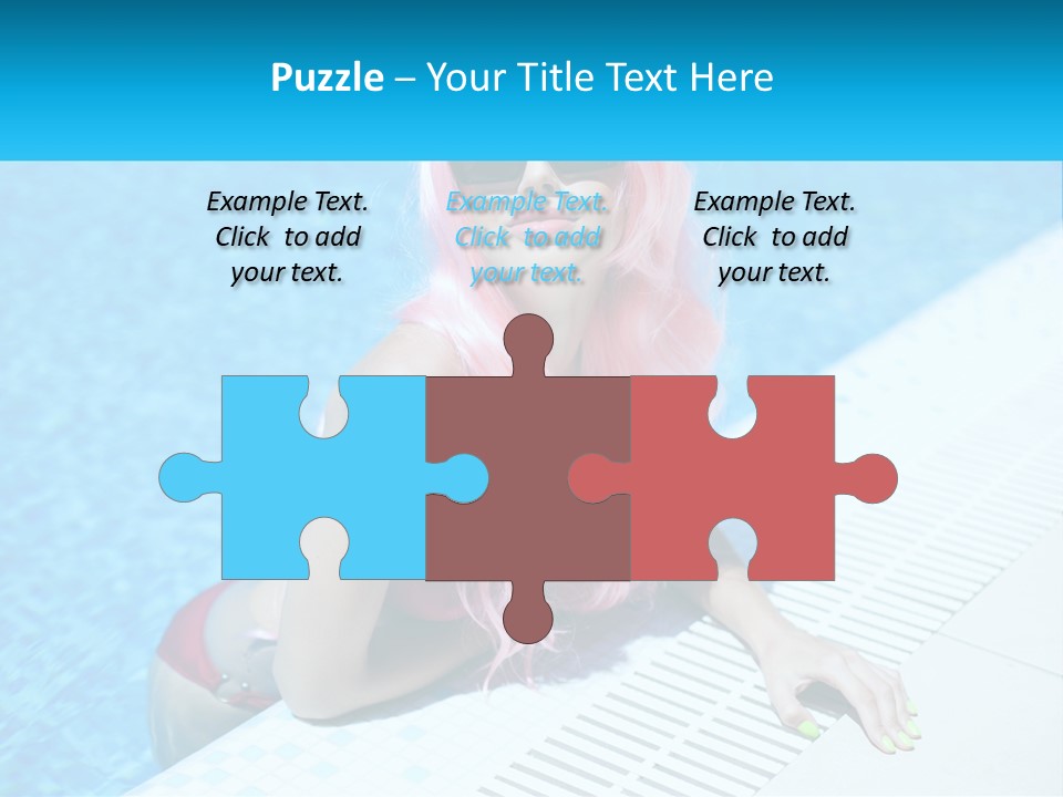 Girl In The Pool PowerPoint Template