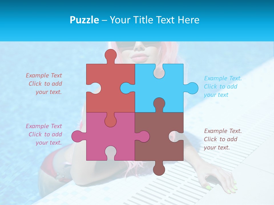 Girl In The Pool PowerPoint Template