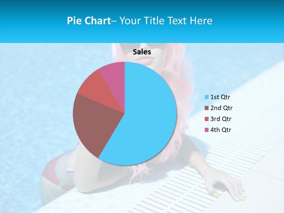 Girl In The Pool PowerPoint Template