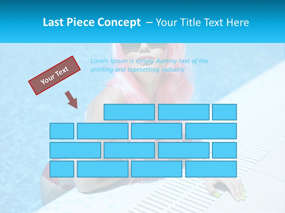 Girl In The Pool PowerPoint Template
