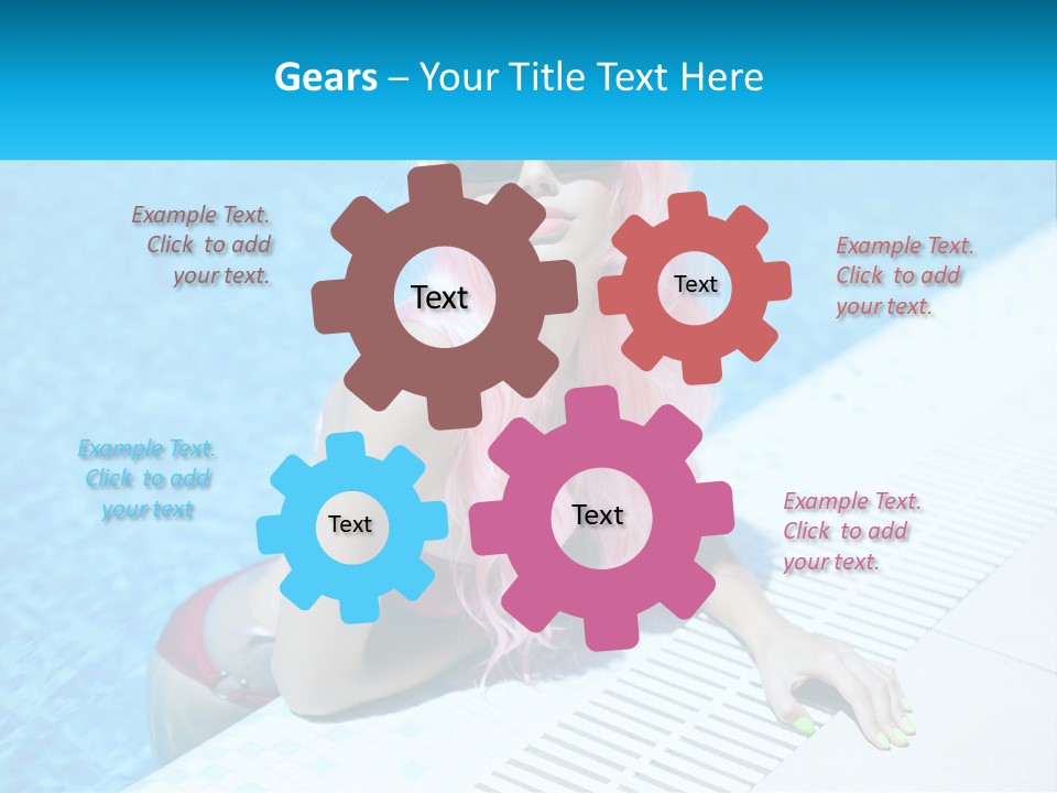 Girl In The Pool PowerPoint Template