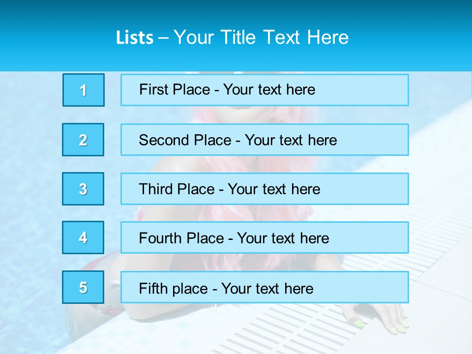 Girl In The Pool PowerPoint Template