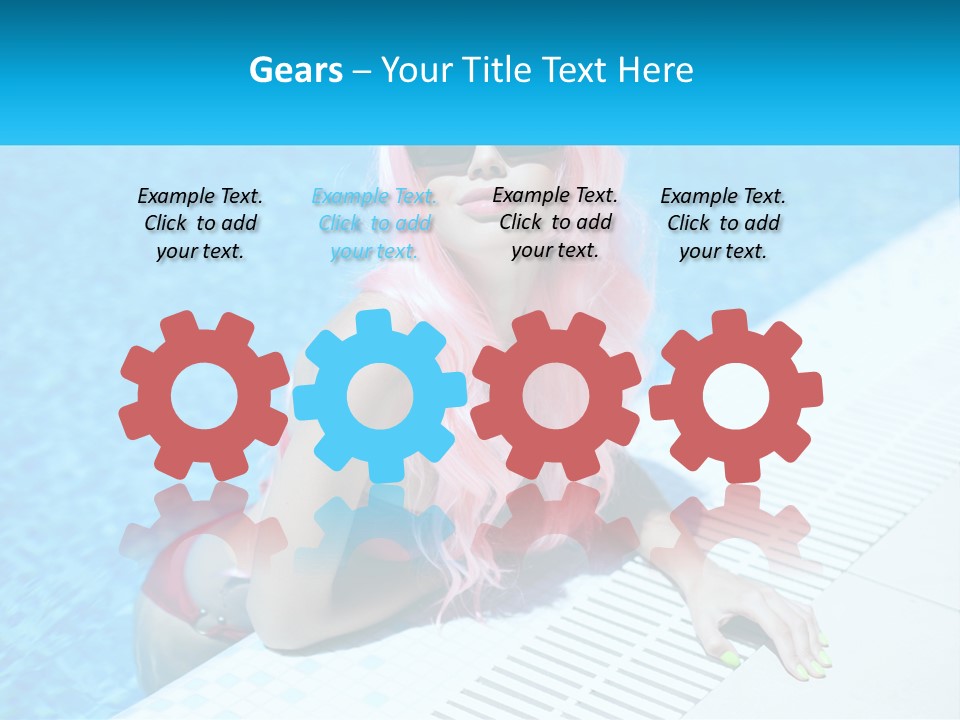 Girl In The Pool PowerPoint Template