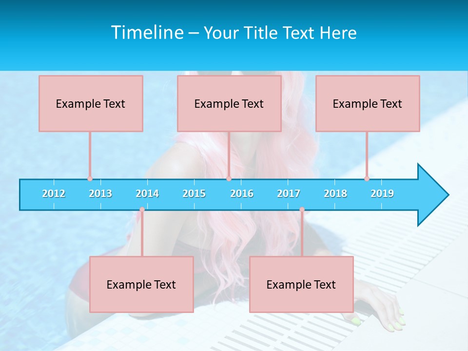 Girl In The Pool PowerPoint Template