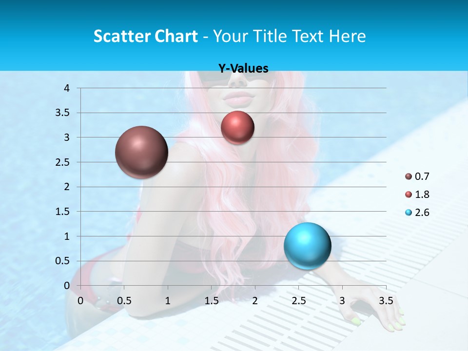 Girl In The Pool PowerPoint Template