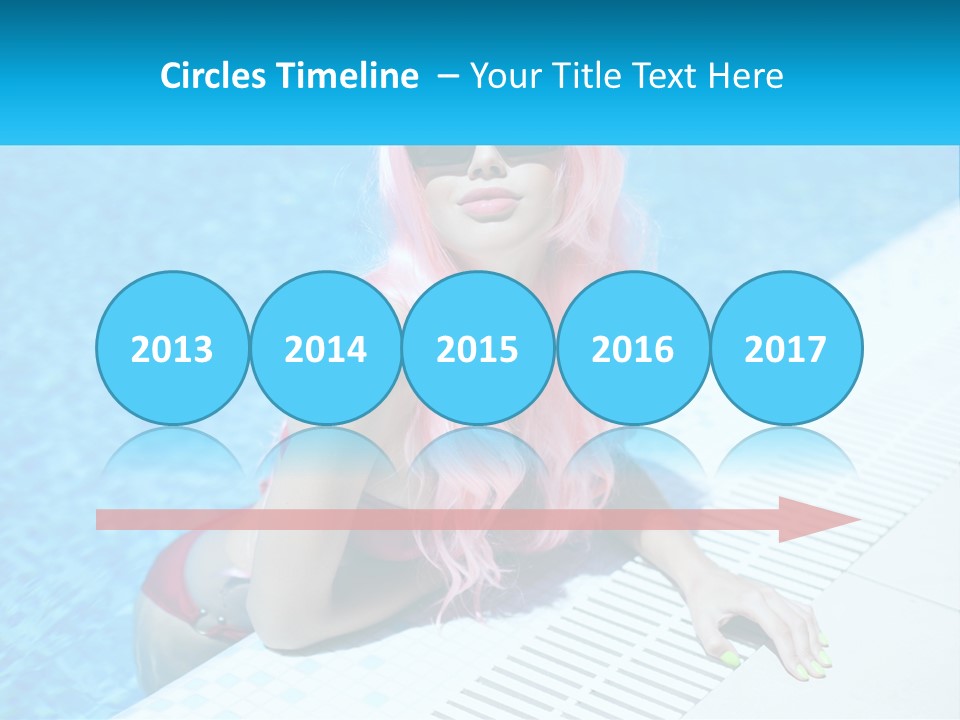 Girl In The Pool PowerPoint Template