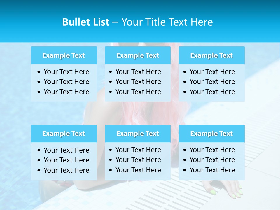 Girl In The Pool PowerPoint Template