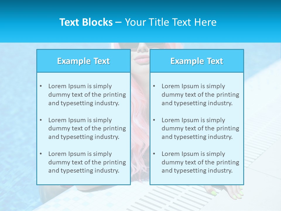 Girl In The Pool PowerPoint Template