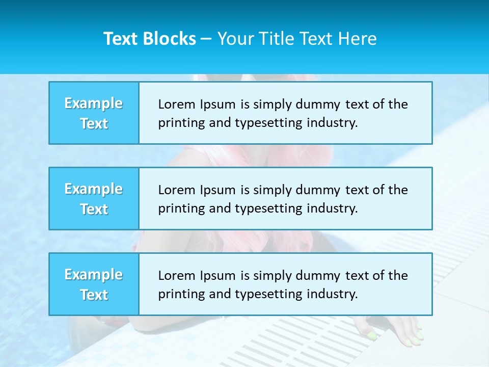 Girl In The Pool PowerPoint Template