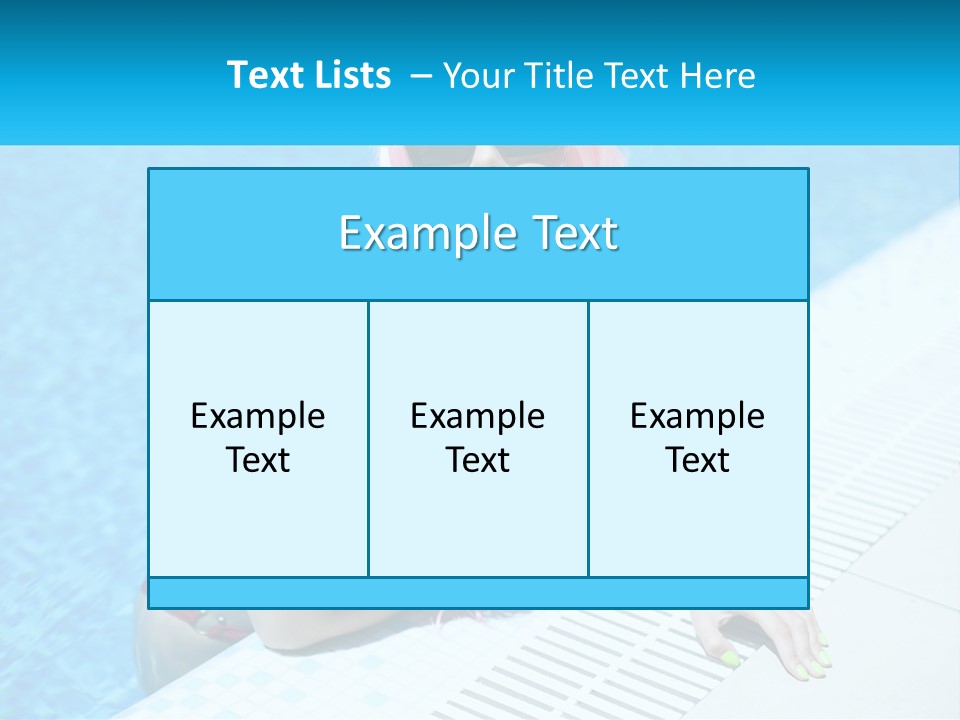 Girl In The Pool PowerPoint Template