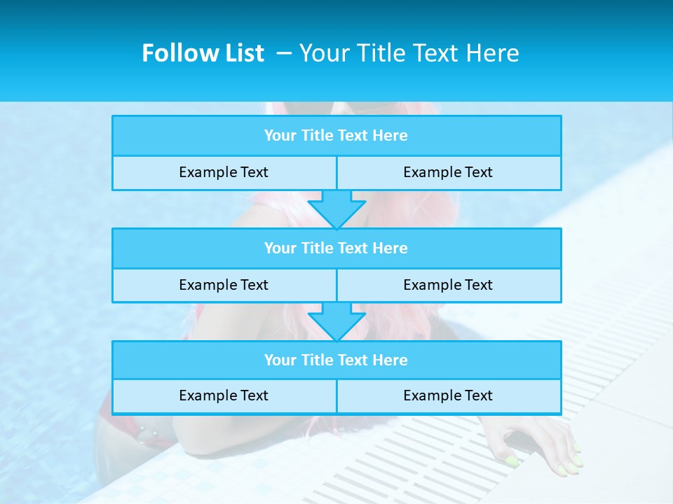 Girl In The Pool PowerPoint Template