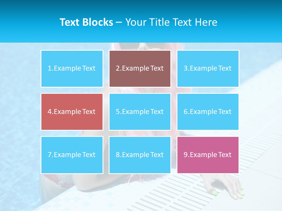 Girl In The Pool PowerPoint Template