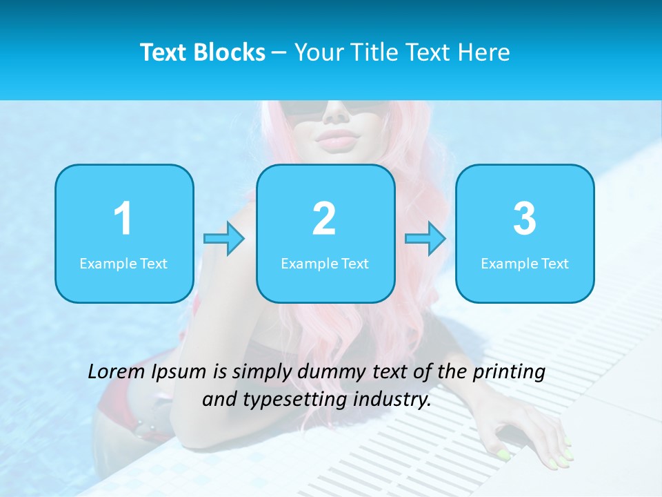 Girl In The Pool PowerPoint Template