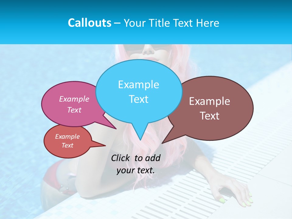 Girl In The Pool PowerPoint Template