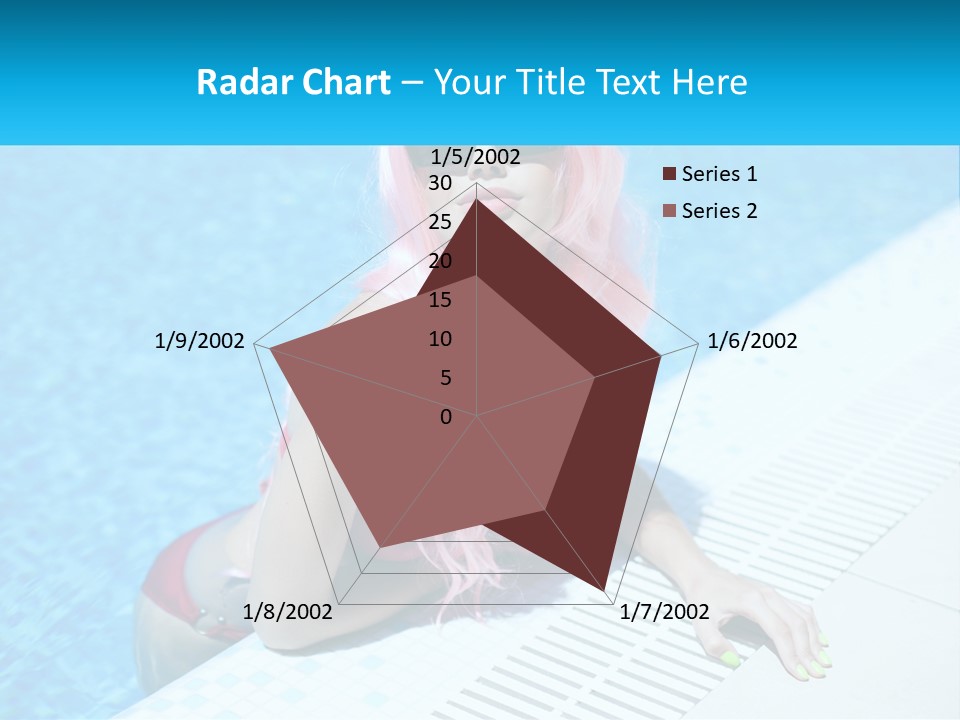 Girl In The Pool PowerPoint Template