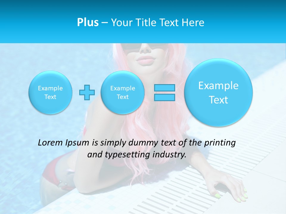 Girl In The Pool PowerPoint Template