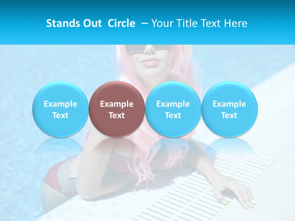 Girl In The Pool PowerPoint Template