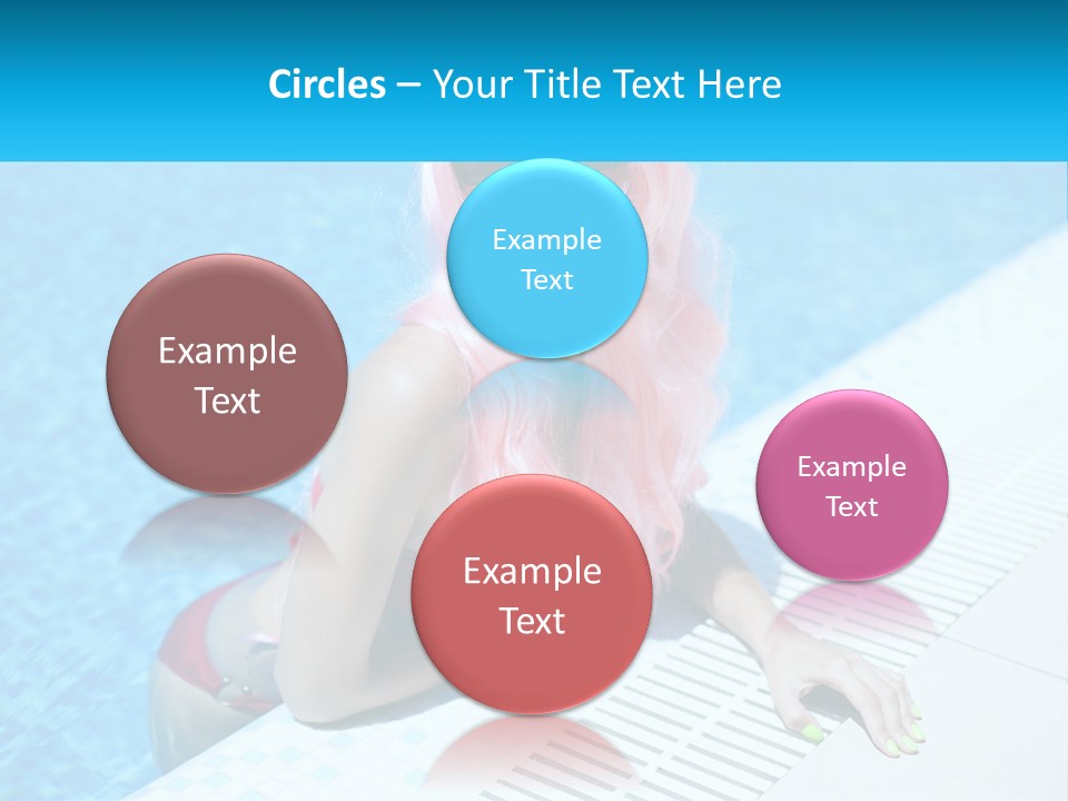 Girl In The Pool PowerPoint Template