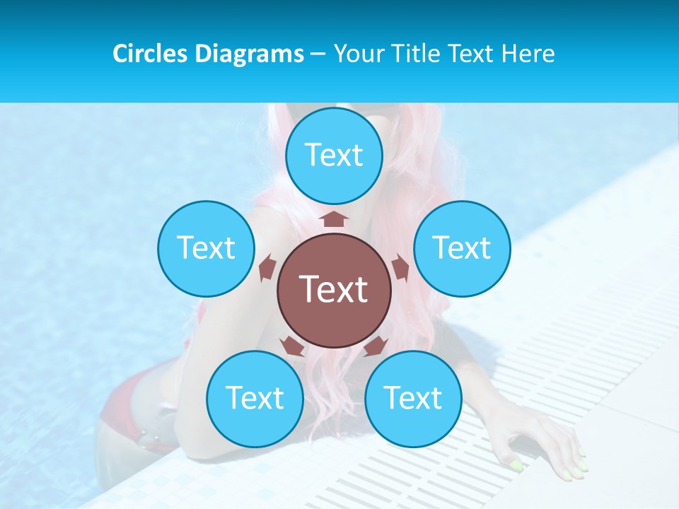 Girl In The Pool PowerPoint Template