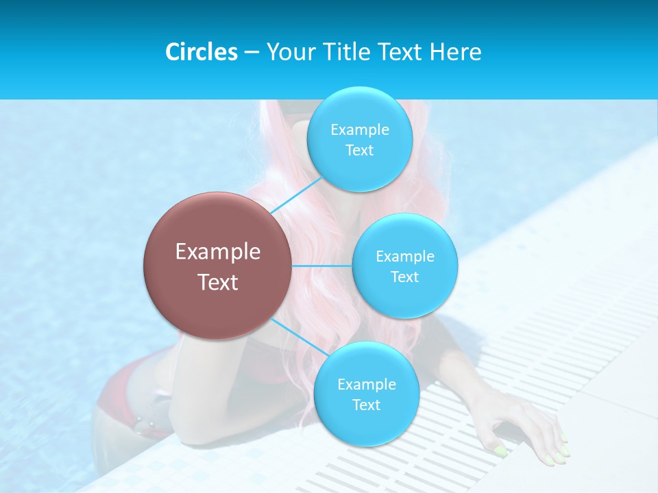 Girl In The Pool PowerPoint Template
