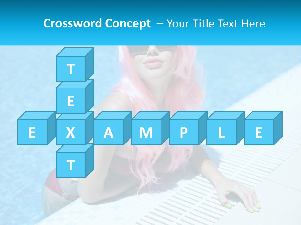 Girl In The Pool PowerPoint Template