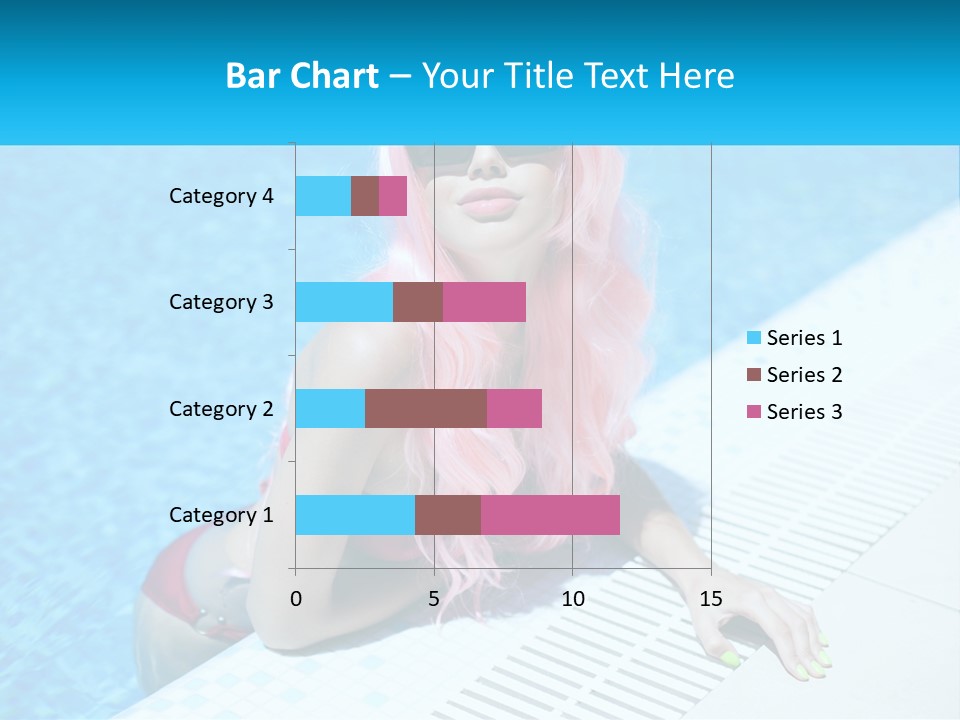 Girl In The Pool PowerPoint Template