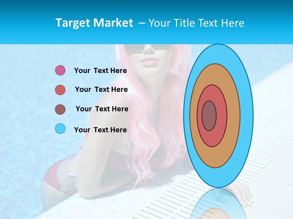 Girl In The Pool PowerPoint Template