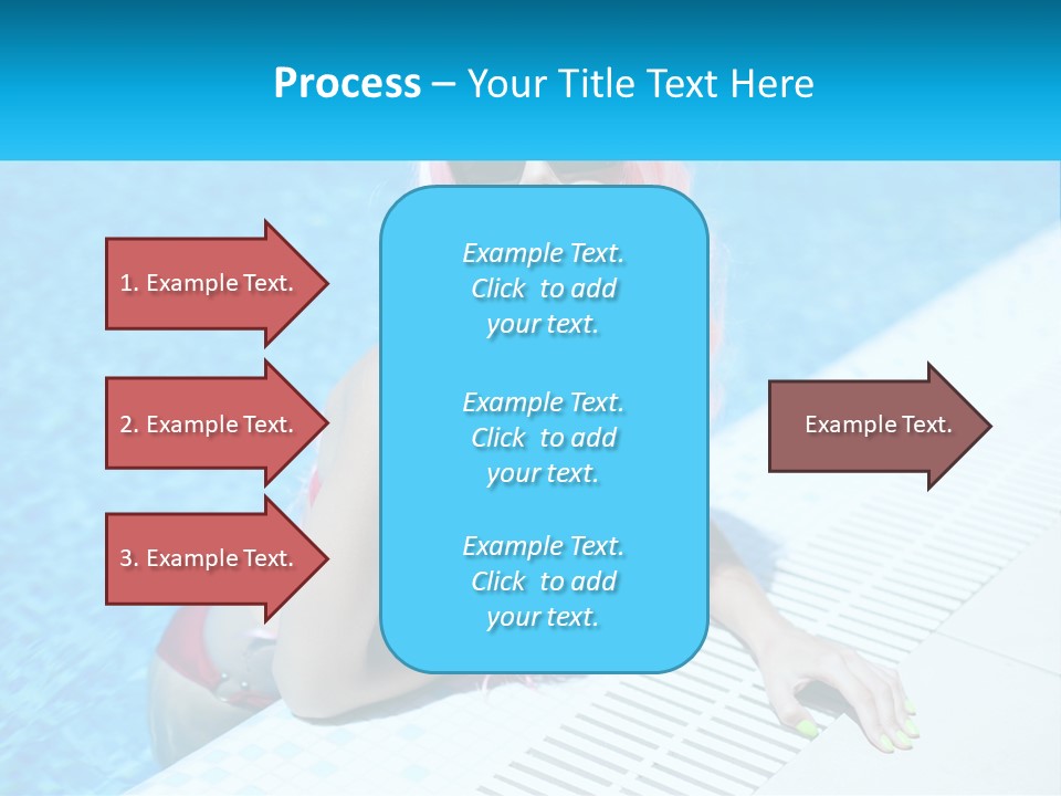 Girl In The Pool PowerPoint Template