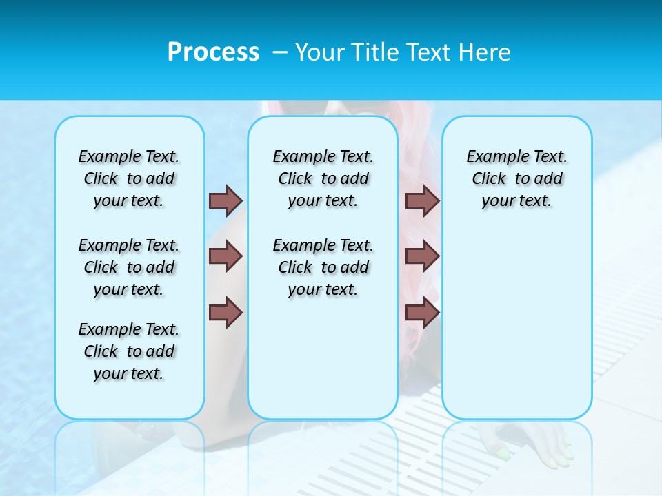 Girl In The Pool PowerPoint Template