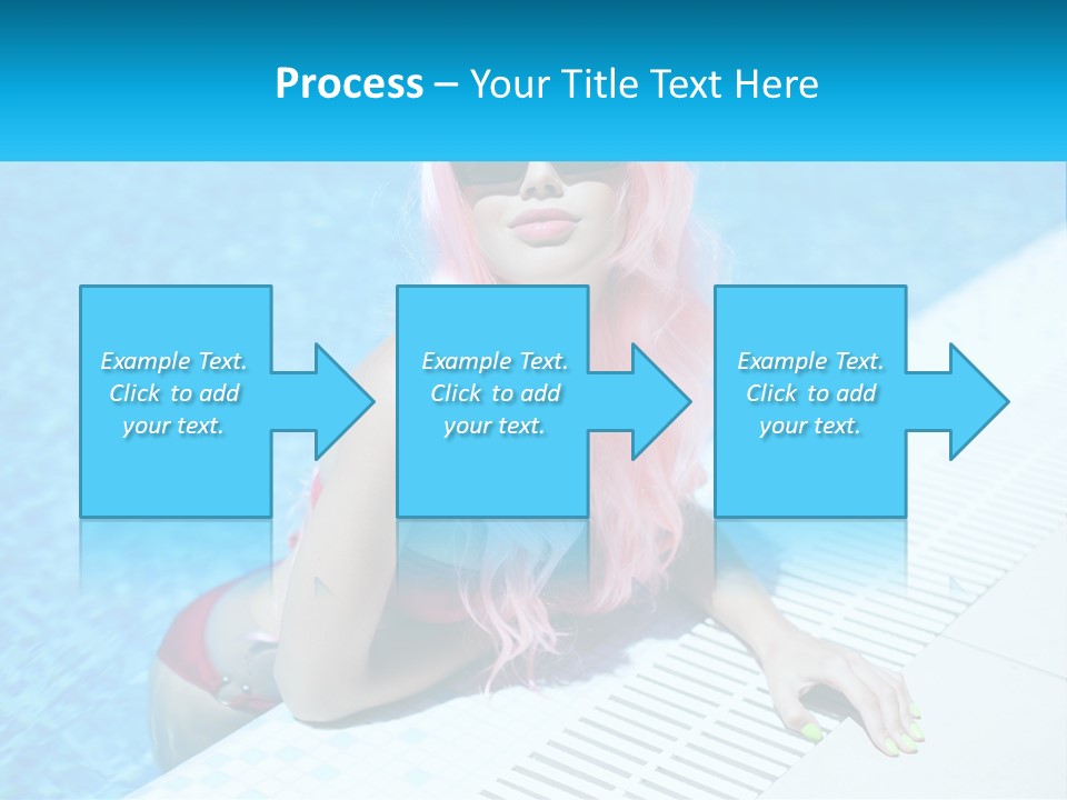 Girl In The Pool PowerPoint Template