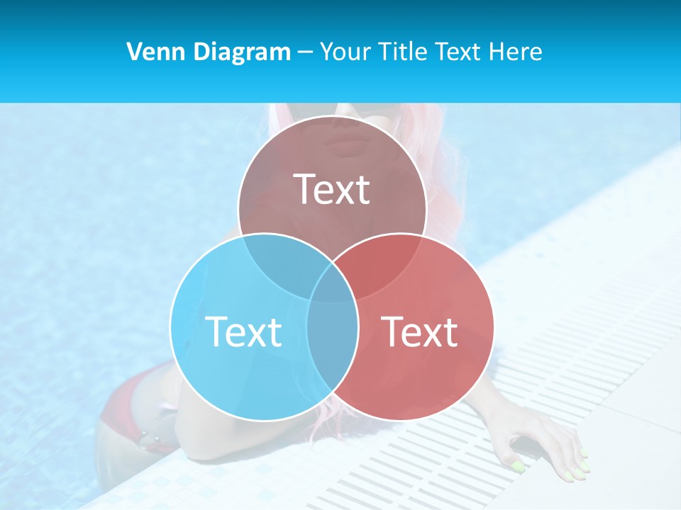 Girl In The Pool PowerPoint Template