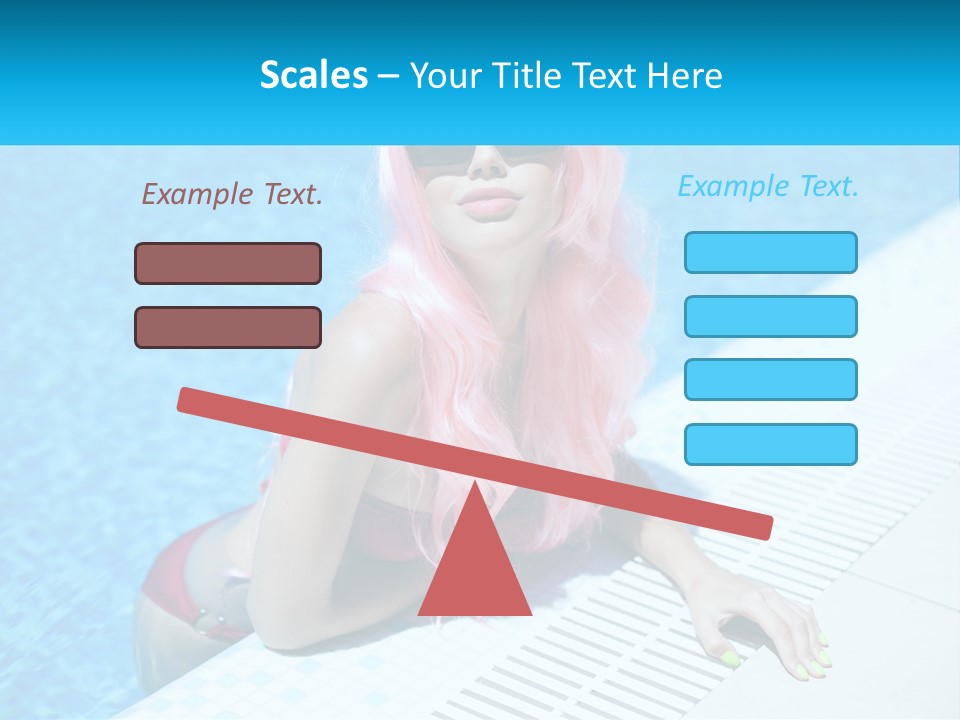 Girl In The Pool PowerPoint Template