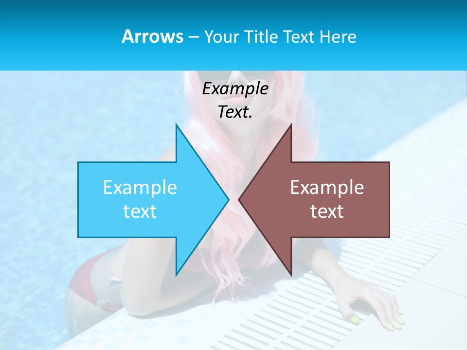 Girl In The Pool PowerPoint Template