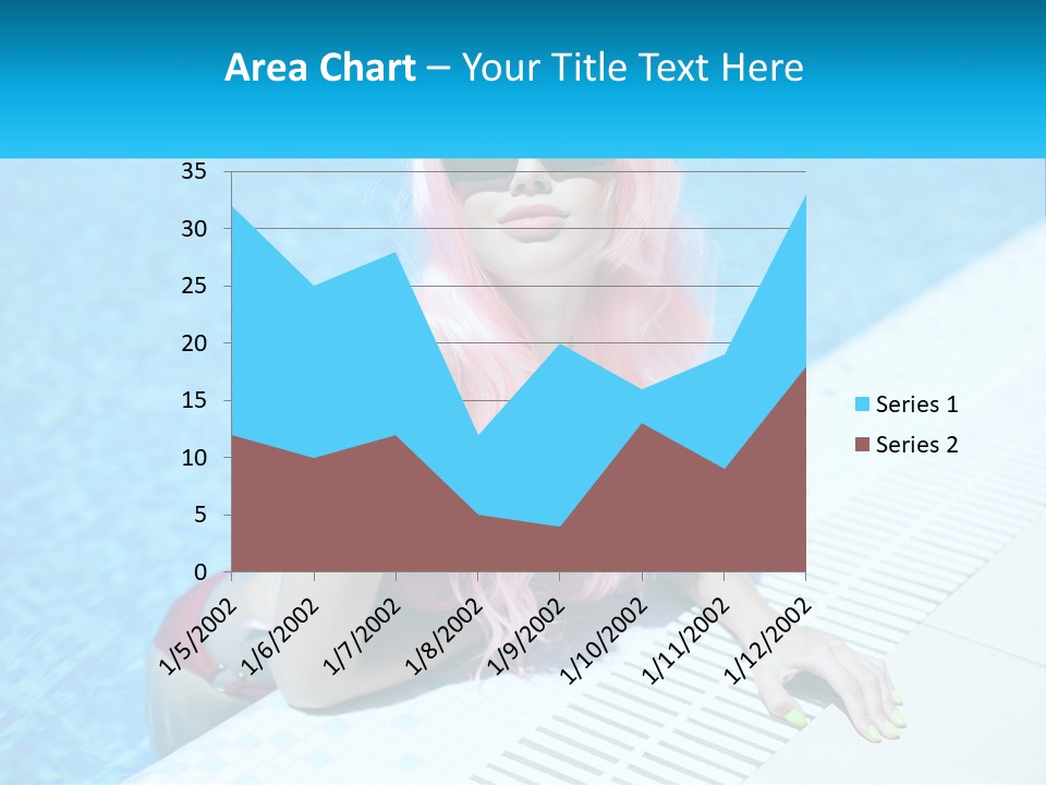 Girl In The Pool PowerPoint Template