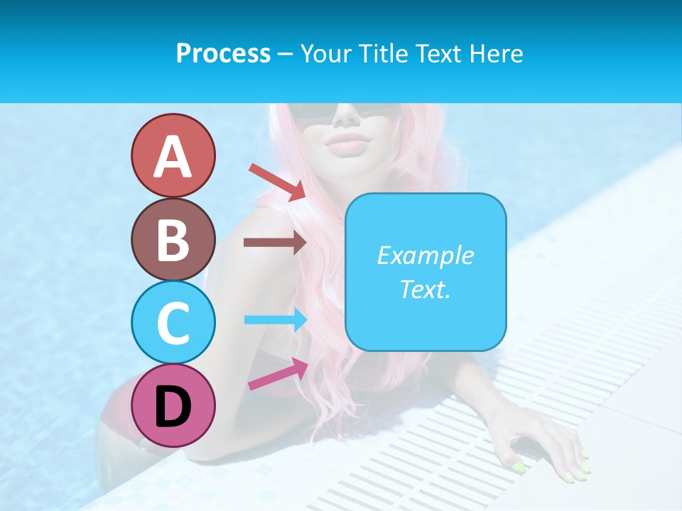 Girl In The Pool PowerPoint Template
