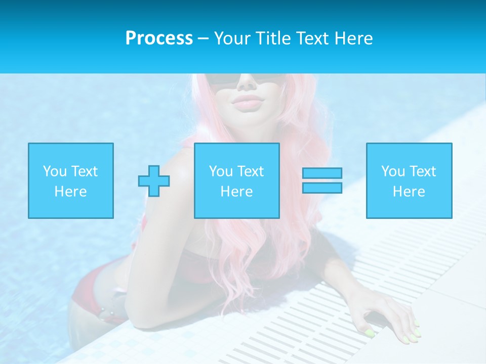 Girl In The Pool PowerPoint Template