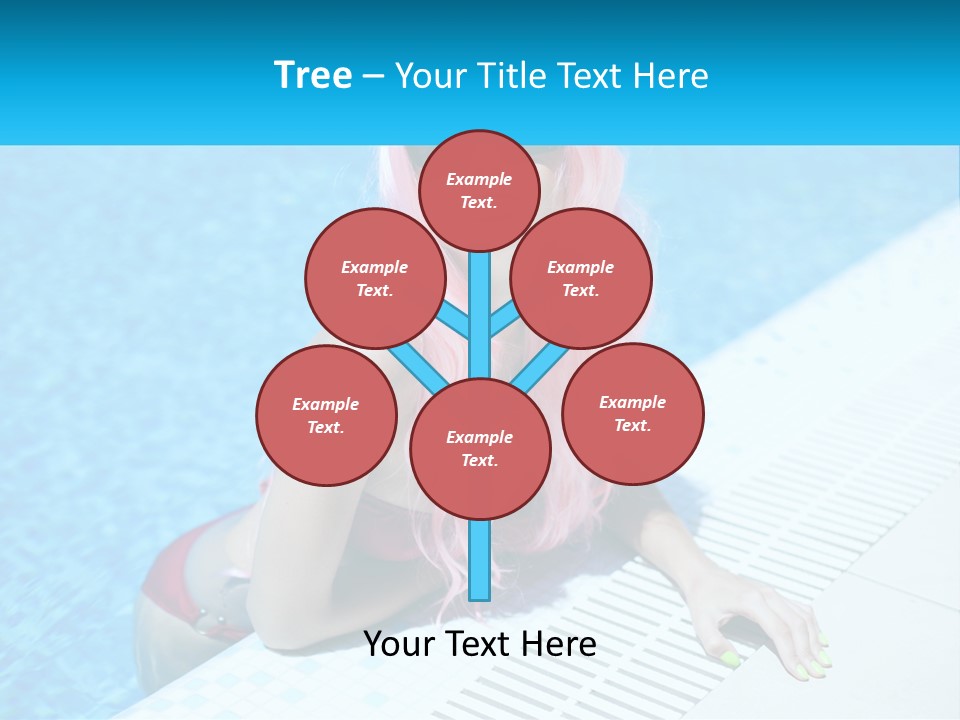 Girl In The Pool PowerPoint Template