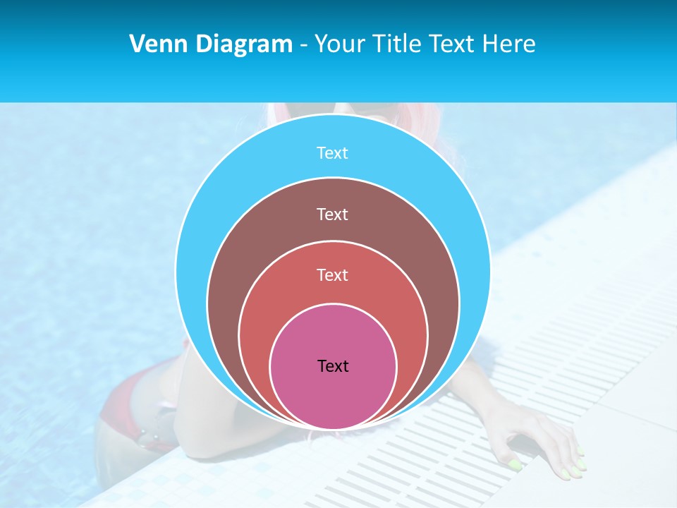 Girl In The Pool PowerPoint Template