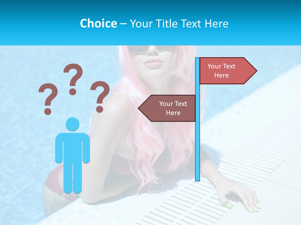 Girl In The Pool PowerPoint Template