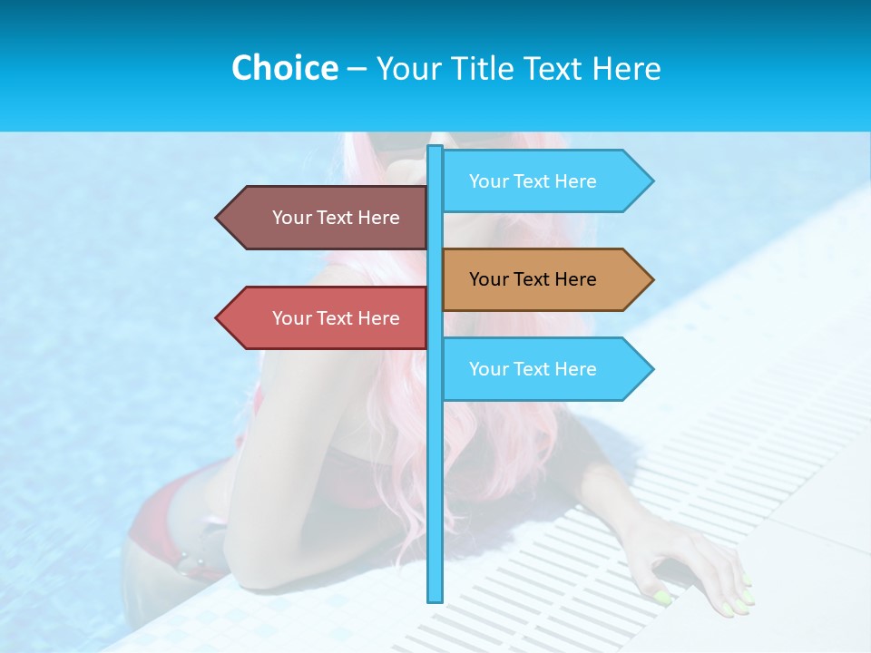 Girl In The Pool PowerPoint Template