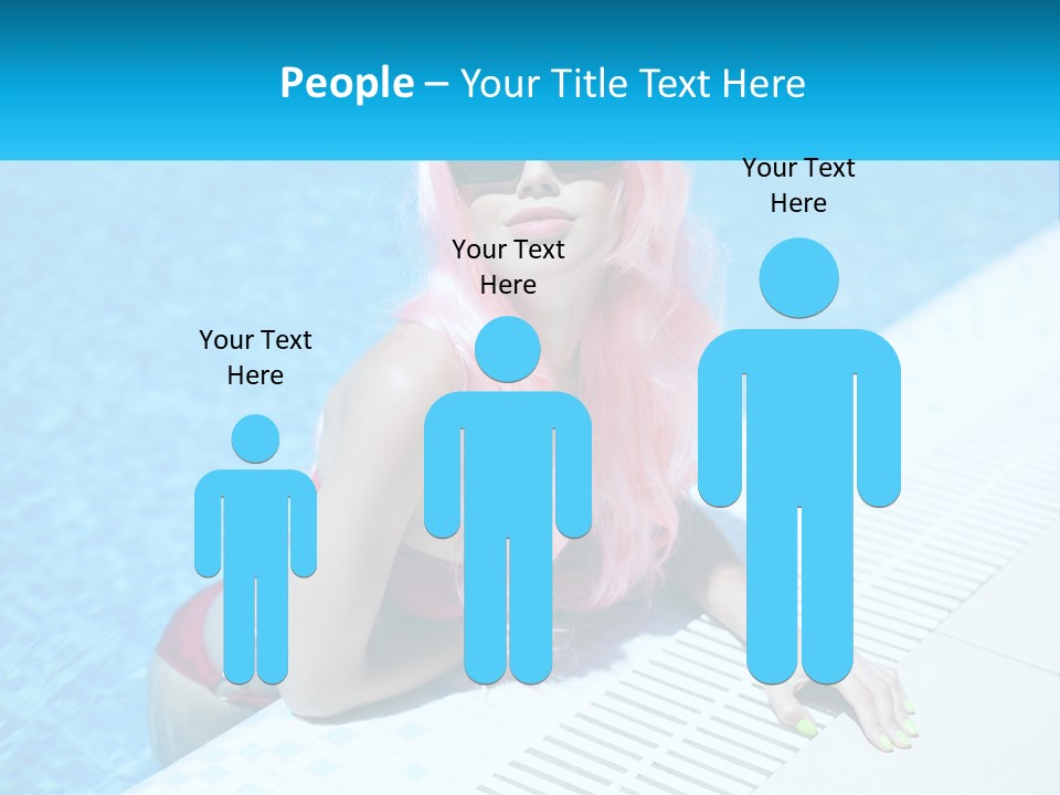 Girl In The Pool PowerPoint Template