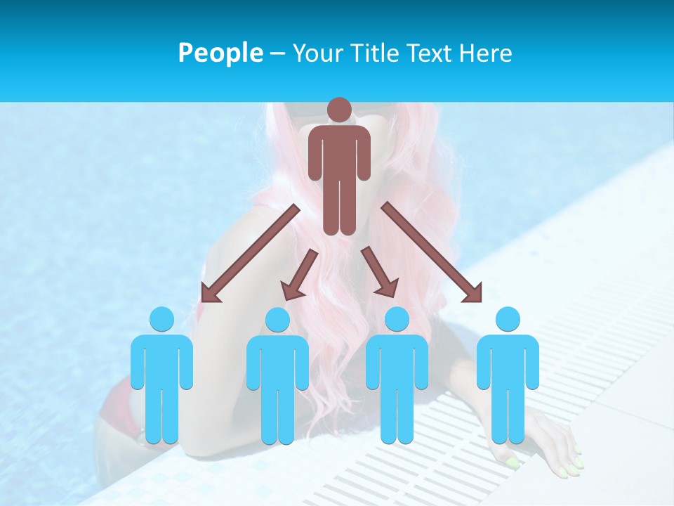 Girl In The Pool PowerPoint Template