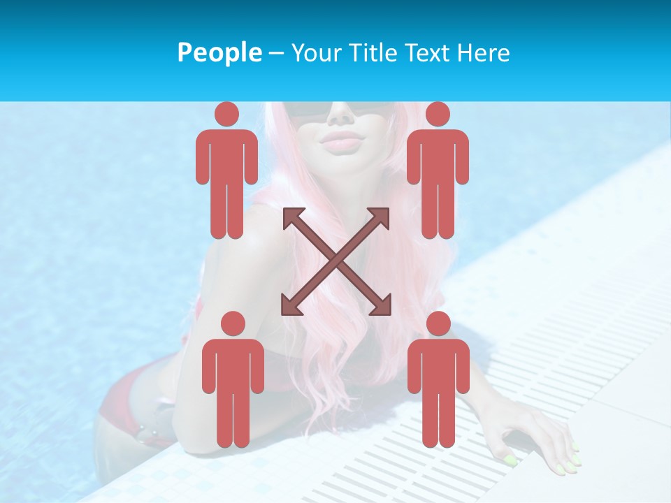 Girl In The Pool PowerPoint Template