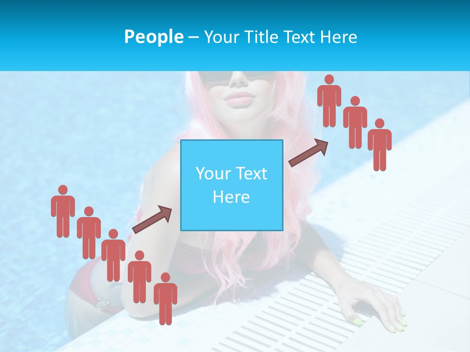 Girl In The Pool PowerPoint Template