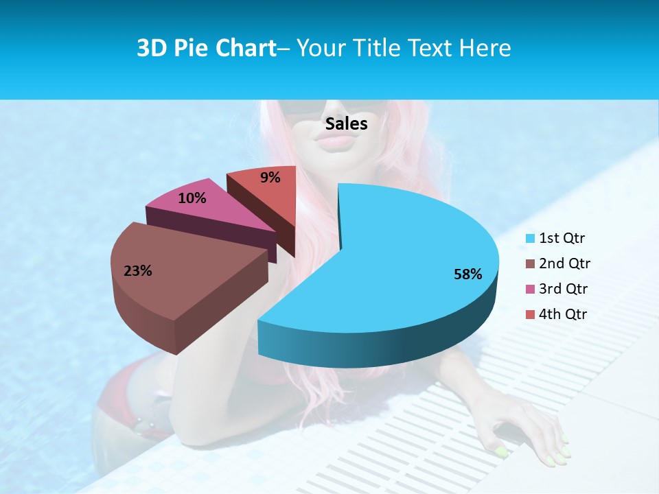 Girl In The Pool PowerPoint Template