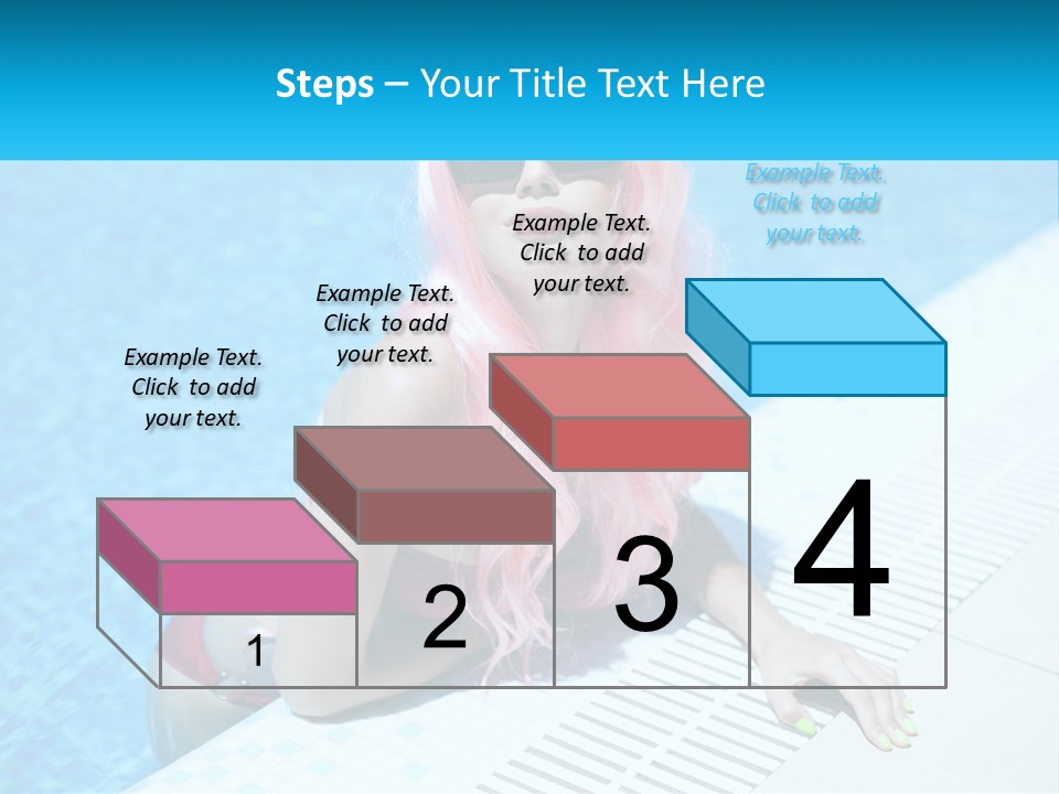 Girl In The Pool PowerPoint Template