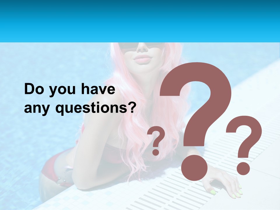 Girl In The Pool PowerPoint Template