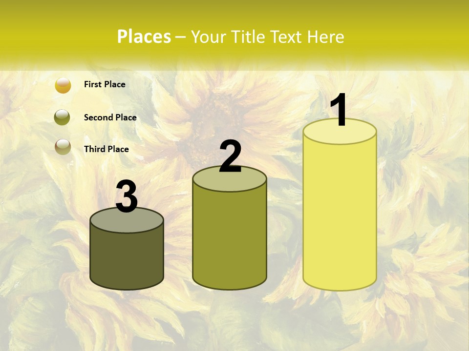 Oil Painting Sunflowers PowerPoint Template