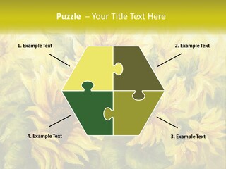 Oil Painting Sunflowers PowerPoint Template