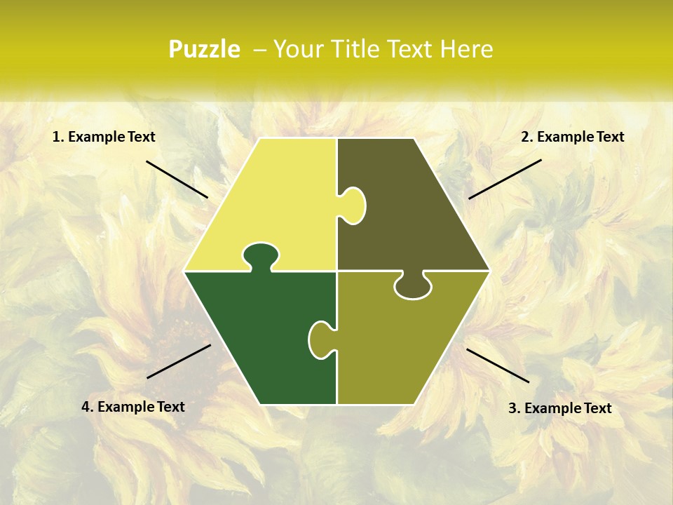 Oil Painting Sunflowers PowerPoint Template